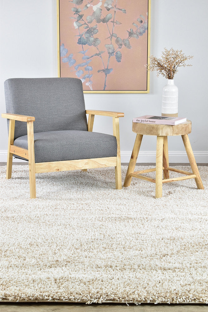 Leona Beige Rug - Turkish-inspired shaggy rug from Treasures of Turkey