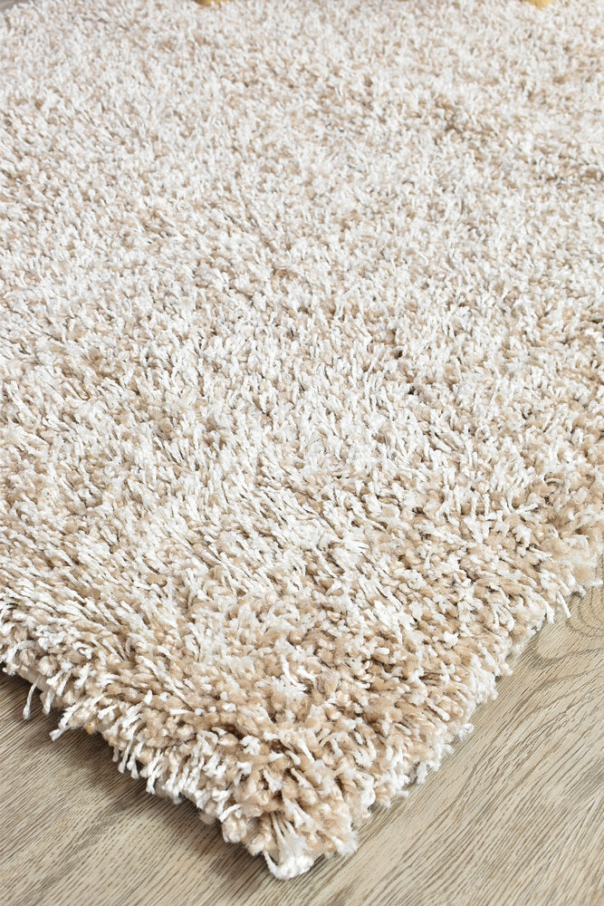 Leona Beige Runner Rug - Turkish-inspired shaggy rug from Treasures of Turkey