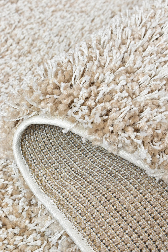 Leona Beige Runner Rug - Turkish-inspired shaggy rug from Treasures of Turkey