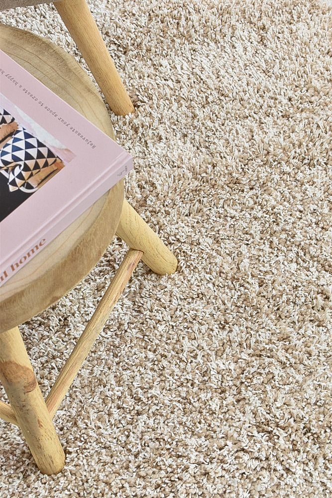 Leona Beige Runner Rug - Turkish-inspired shaggy rug from Treasures of Turkey