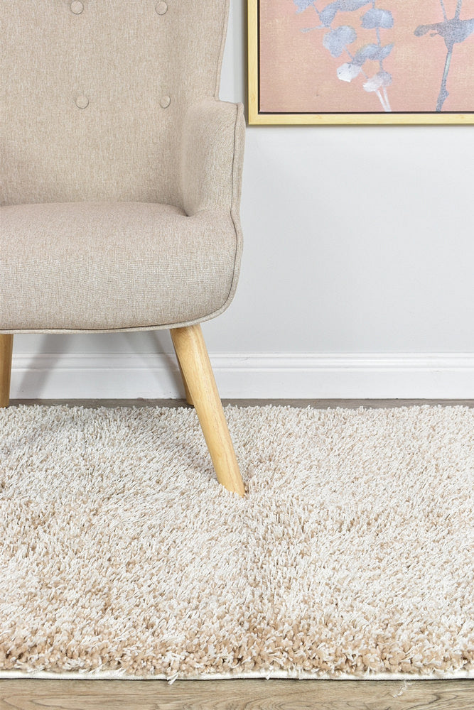 Leona Beige Runner Rug - Turkish-inspired shaggy rug from Treasures of Turkey