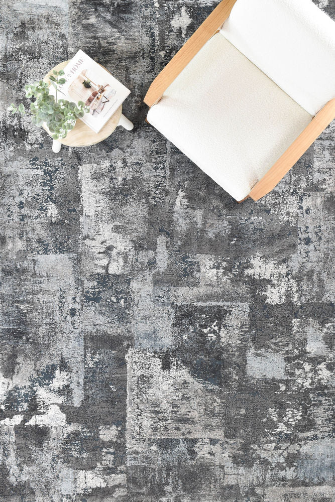 Imperial Black Cascade Rug - Turkish-inspired modern rug from Treasures of Turkey