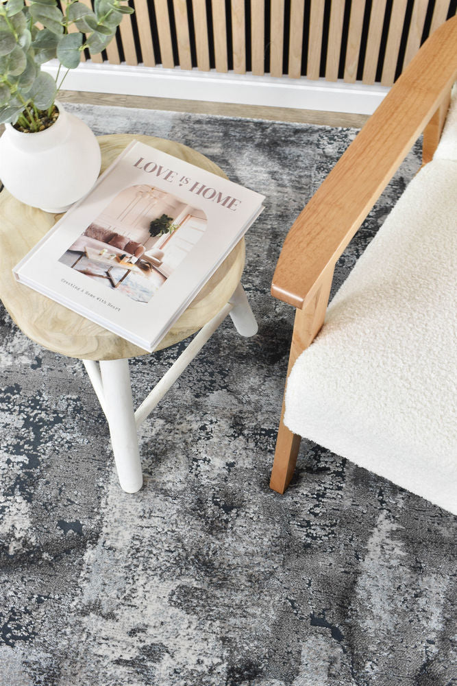 Imperial Black Cascade Rug - Turkish-inspired modern rug from Treasures of Turkey