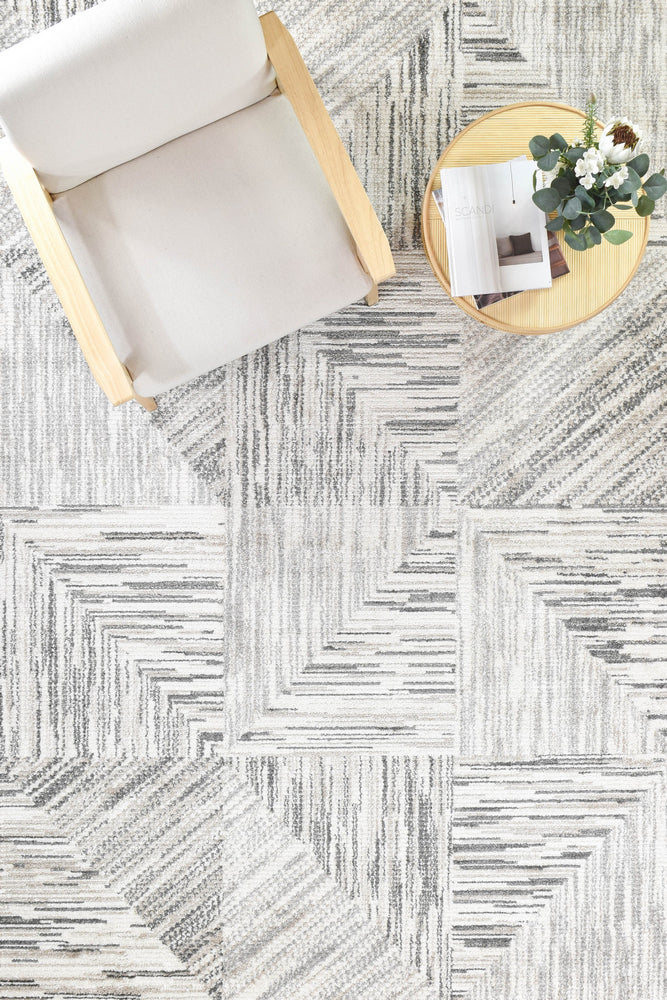 Vienna Cream Light Grey Rug - Turkish-inspired modern rug from Treasures of Turkey