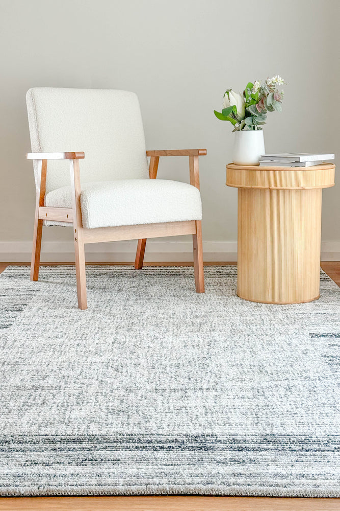 Vienna Light Grey Cream Rug - Turkish-inspired modern rug from Treasures of Turkey