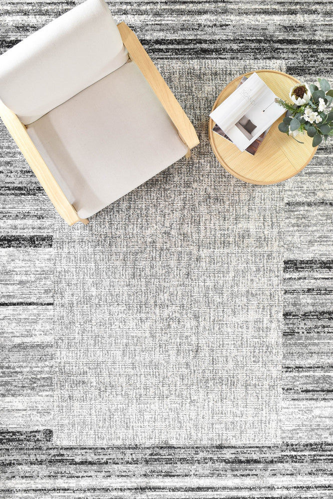 Vienna Light Grey Cream Rug - Turkish-inspired modern rug from Treasures of Turkey