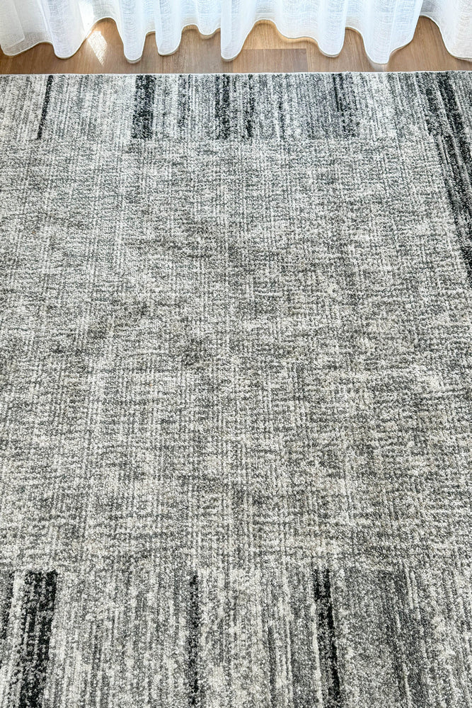 Vienna Light Grey Cream Rug - Turkish-inspired modern rug from Treasures of Turkey