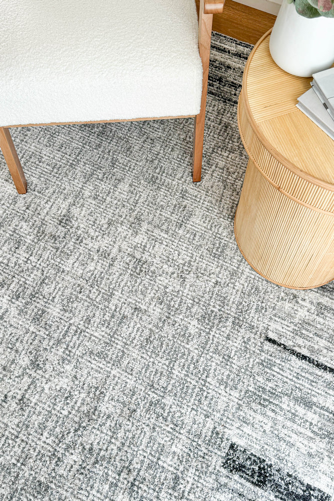 Vienna Light Grey Cream Rug - Turkish-inspired modern rug from Treasures of Turkey