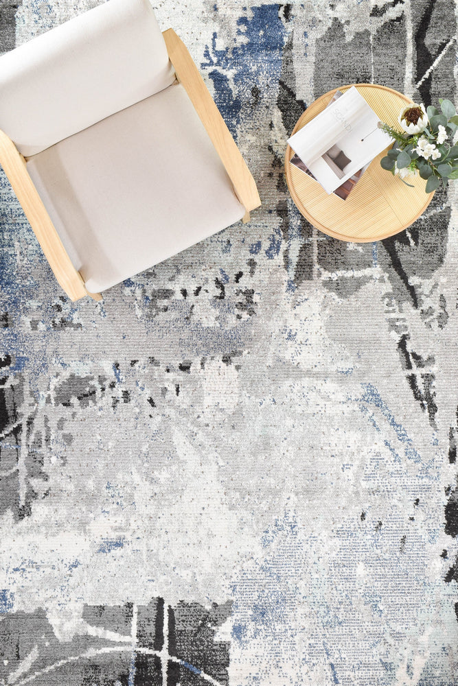 Vienna Dark Grey Grey Rug - Turkish-inspired modern rug from Treasures of Turkey