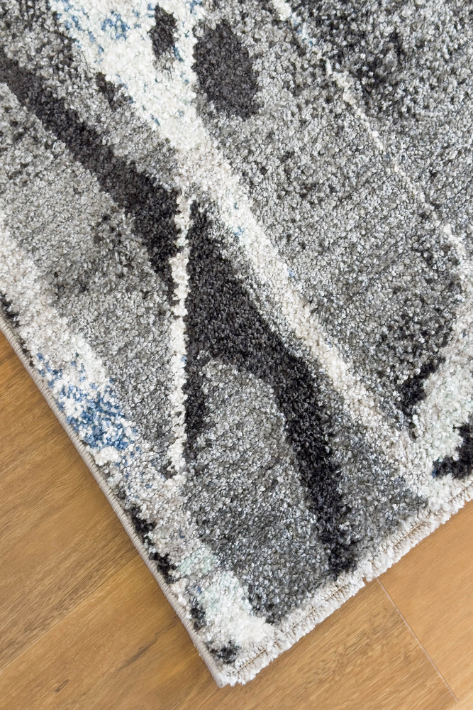 Vienna Dark Grey Grey Rug - Turkish-inspired modern rug from Treasures of Turkey