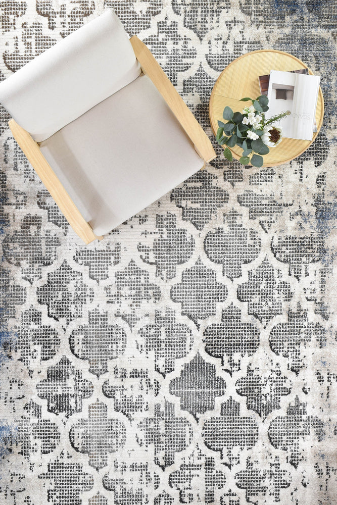Vienna Dark Grey Cream Rug - Turkish-inspired modern rug from Treasures of Turkey