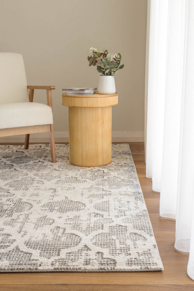Vienna Dark Grey Cream Rug - Turkish-inspired modern rug from Treasures of Turkey