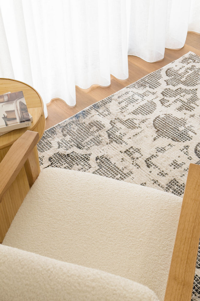 Vienna Dark Grey Cream Rug - Turkish-inspired modern rug from Treasures of Turkey