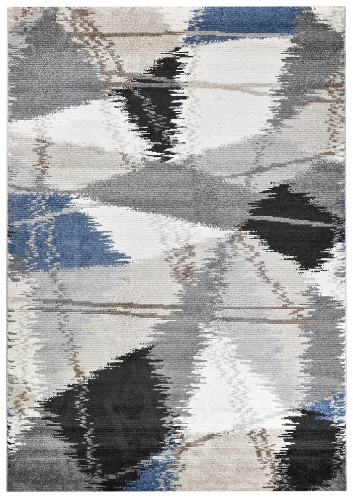 Vienna Cream Dark Blue Rug - Turkish-inspired modern rug from Treasures of Turkey