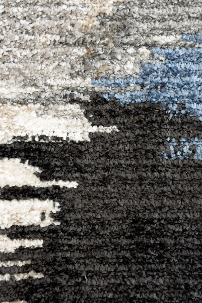 Vienna Cream Dark Blue Rug - Turkish-inspired modern rug from Treasures of Turkey