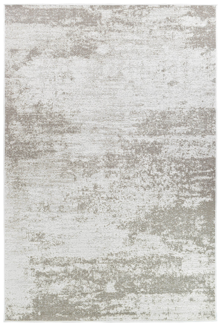 Carmel Beige White Rug - Turkish-inspired indoor/outdoor rug from Treasures of Turkey