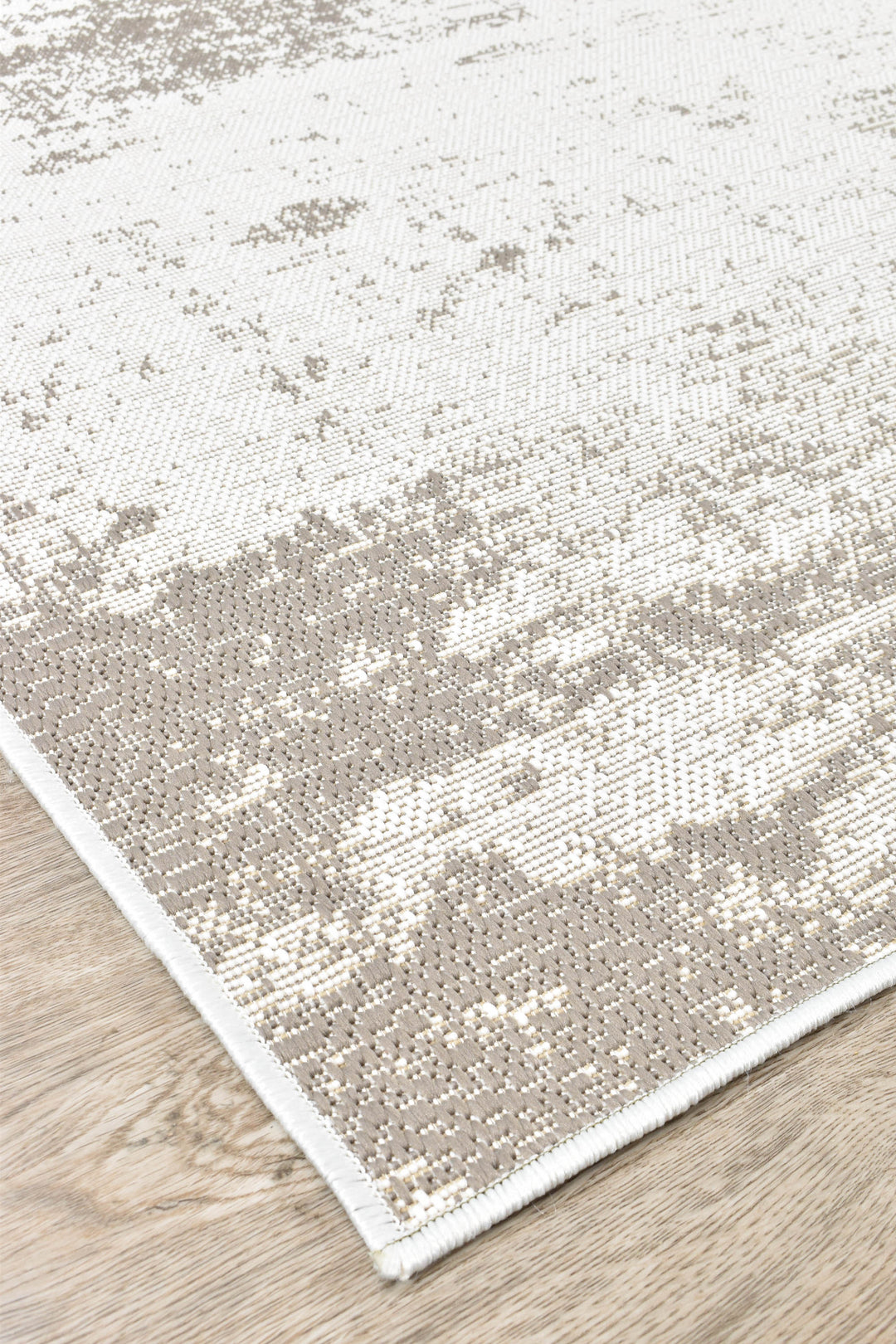 Carmel Beige White Rug - Turkish-inspired indoor/outdoor rug from Treasures of Turkey