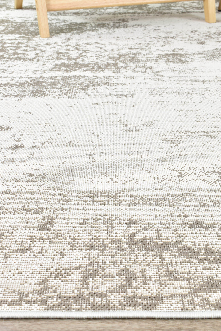 Carmel Beige White Rug - Turkish-inspired indoor/outdoor rug from Treasures of Turkey