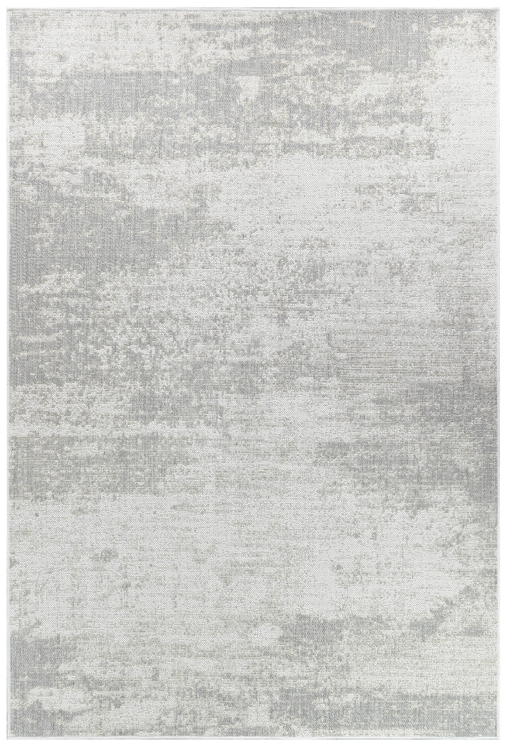 Carmel Silver White Rug - Turkish-inspired indoor/outdoor rug from Treasures of Turkey