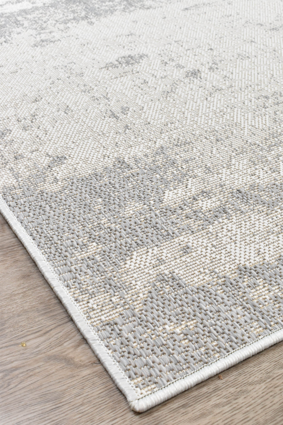 Carmel Silver White Rug - Turkish-inspired indoor/outdoor rug from Treasures of Turkey