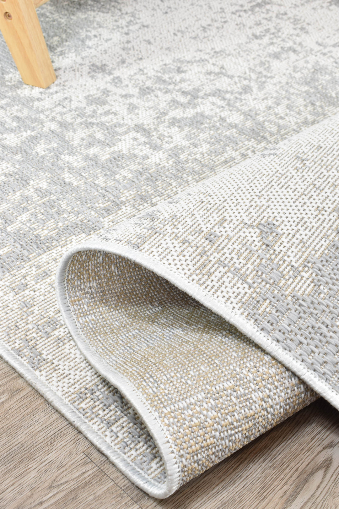 Carmel Silver White Rug - Turkish-inspired indoor/outdoor rug from Treasures of Turkey