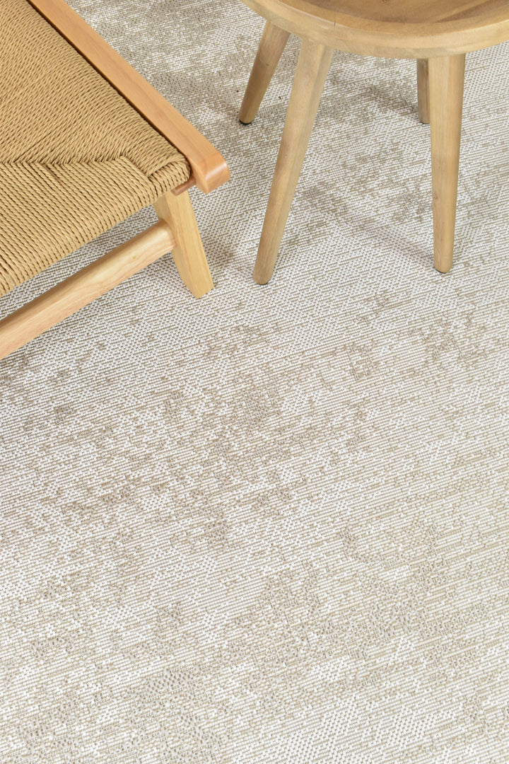 Carmel Cream White Rug - Turkish-inspired indoor/outdoor rug from Treasures of Turkey