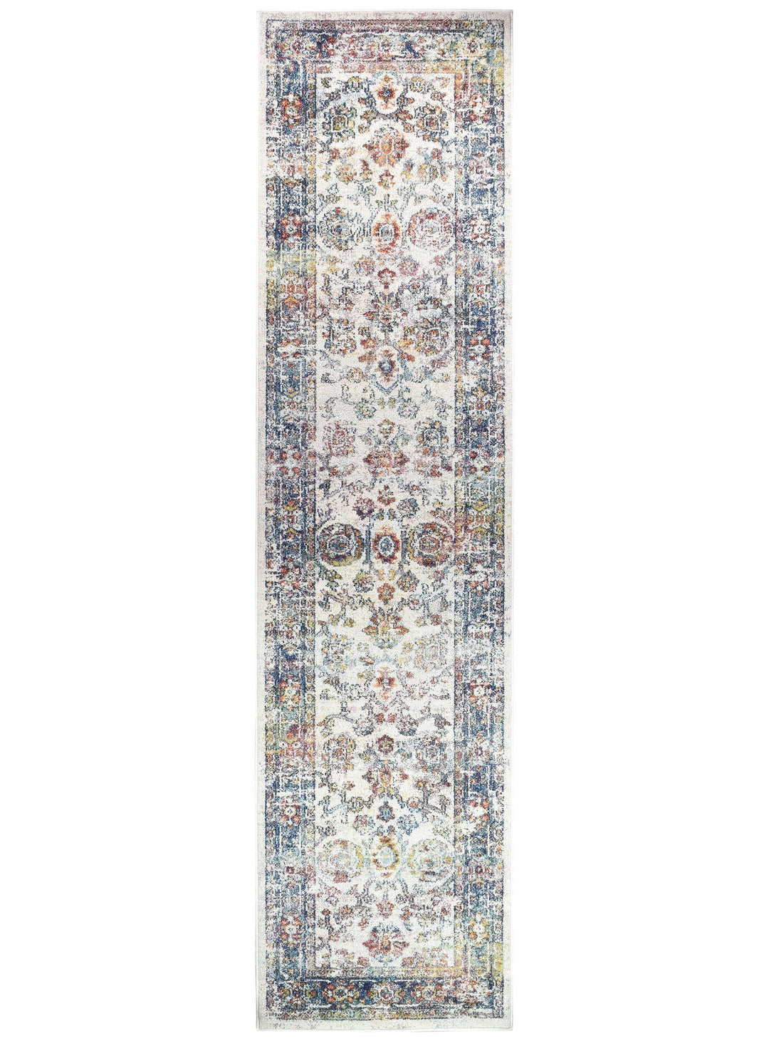Casablanca Navy Cream Runner - Turkish-inspired modern rug from Treasures of Turkey