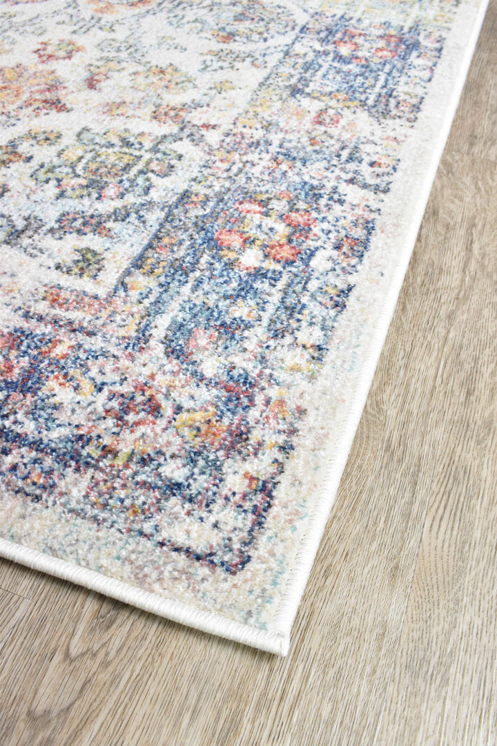 Casablanca Navy Cream Runner - Turkish-inspired modern rug from Treasures of Turkey