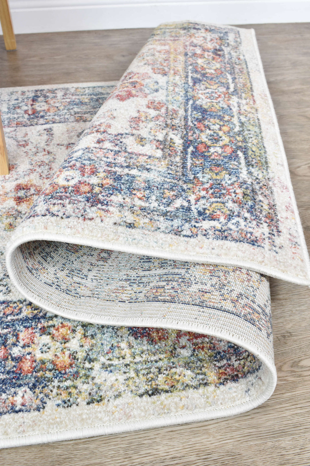 Casablanca Navy Cream Runner - Turkish-inspired modern rug from Treasures of Turkey