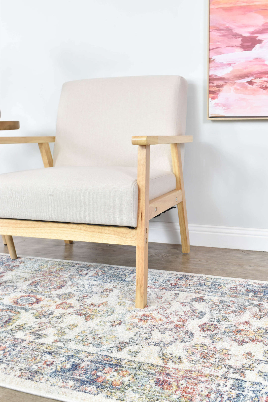 Casablanca Navy Cream Runner - Turkish-inspired modern rug from Treasures of Turkey