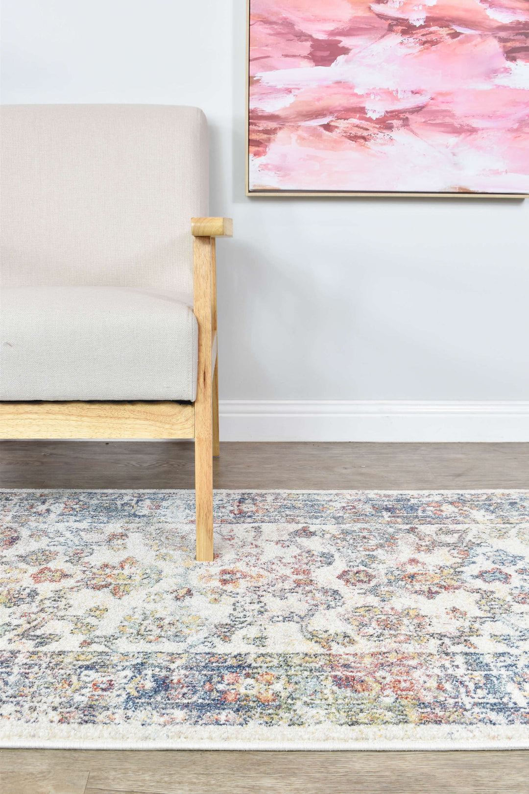 Casablanca Navy Cream Runner - Turkish-inspired modern rug from Treasures of Turkey