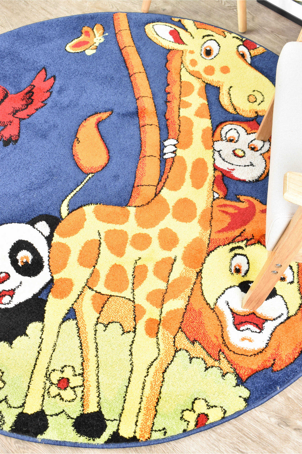 Dream Kids Animal Round Rug - Turkish-inspired kids rug from Treasures of Turkey