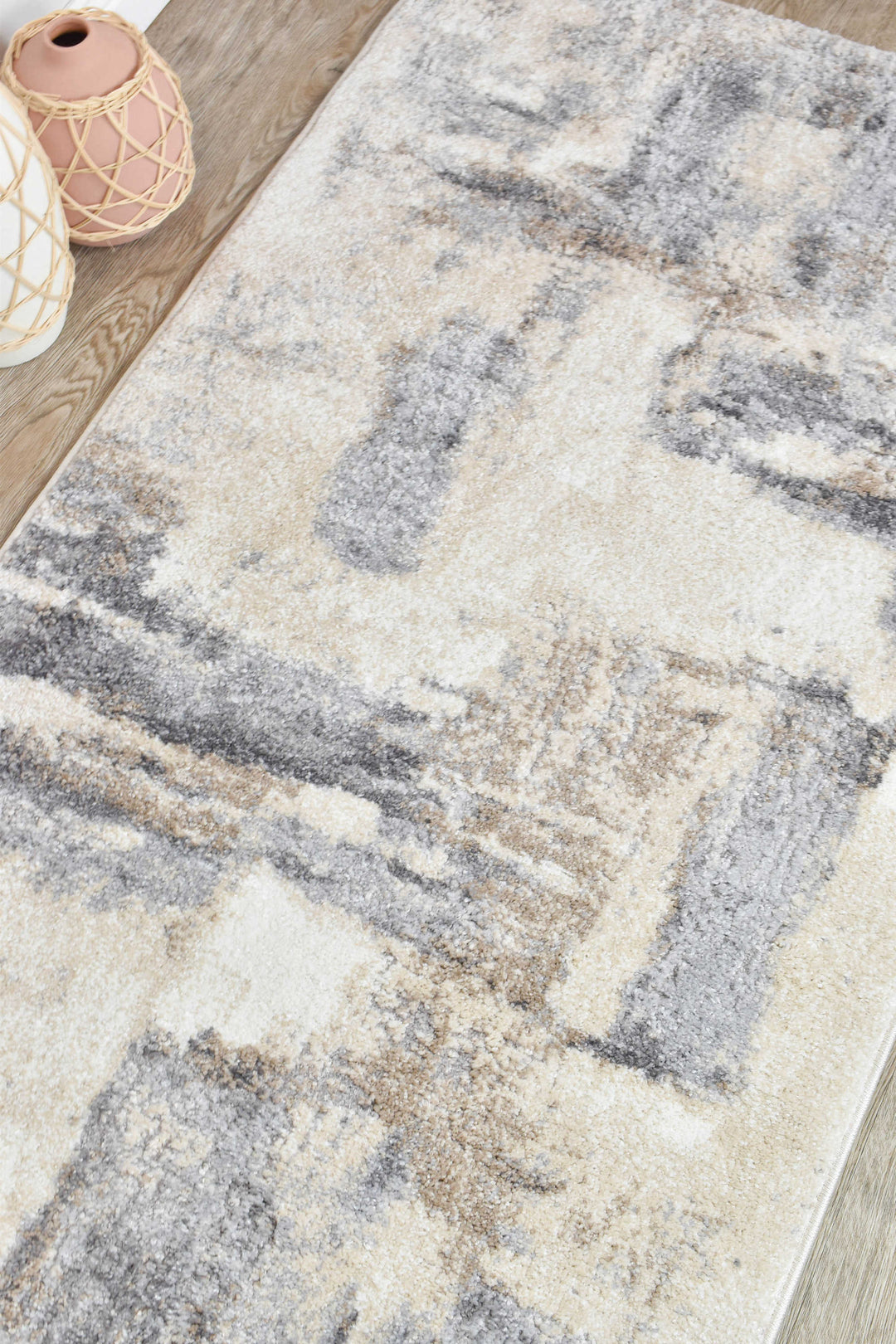 Maya Mosaic Natural Geometric Contemporary Modern Rug – Treasures of Turkey Australia