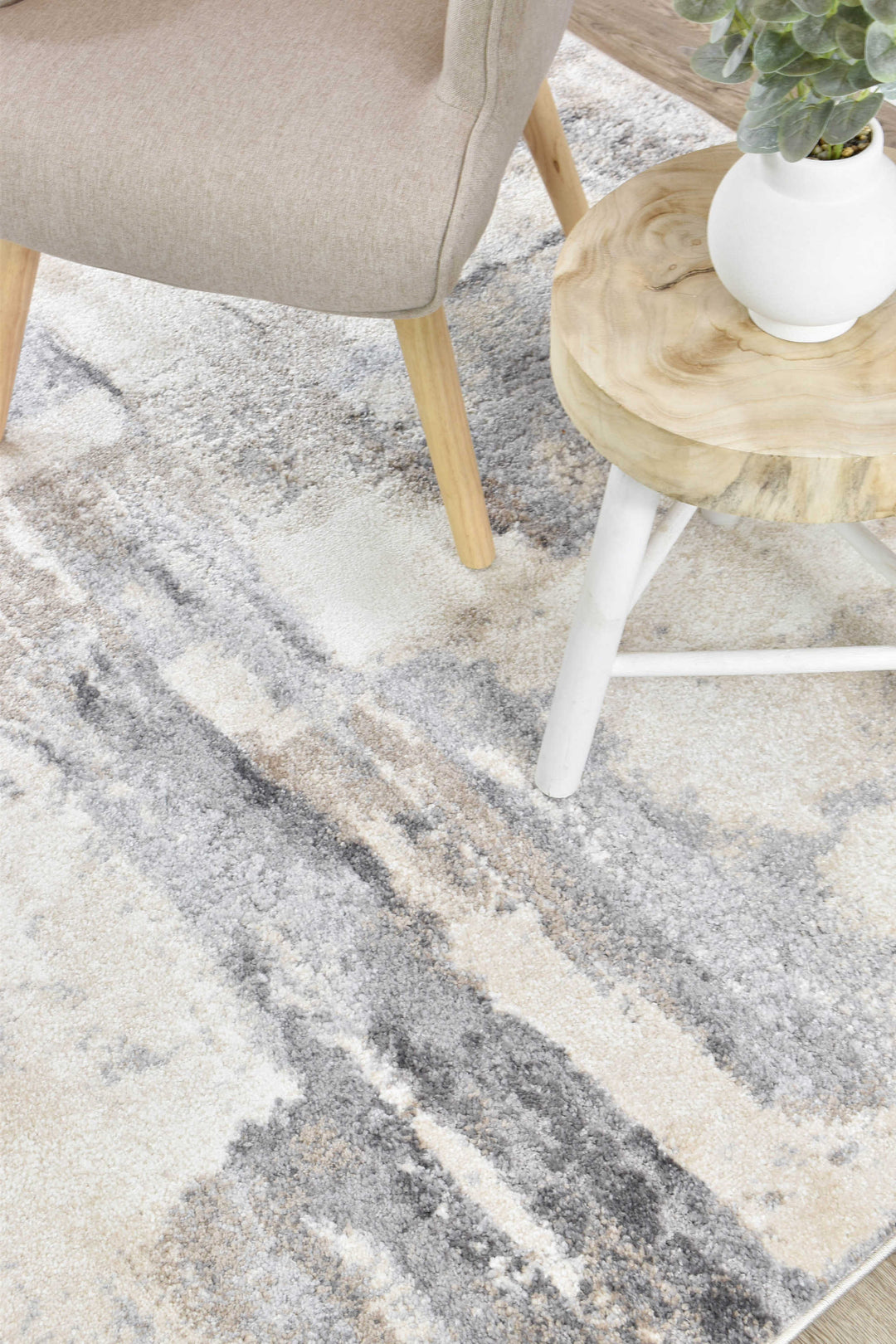 Maya Mosaic Natural Geometric Contemporary Modern Rug – Treasures of Turkey Australia