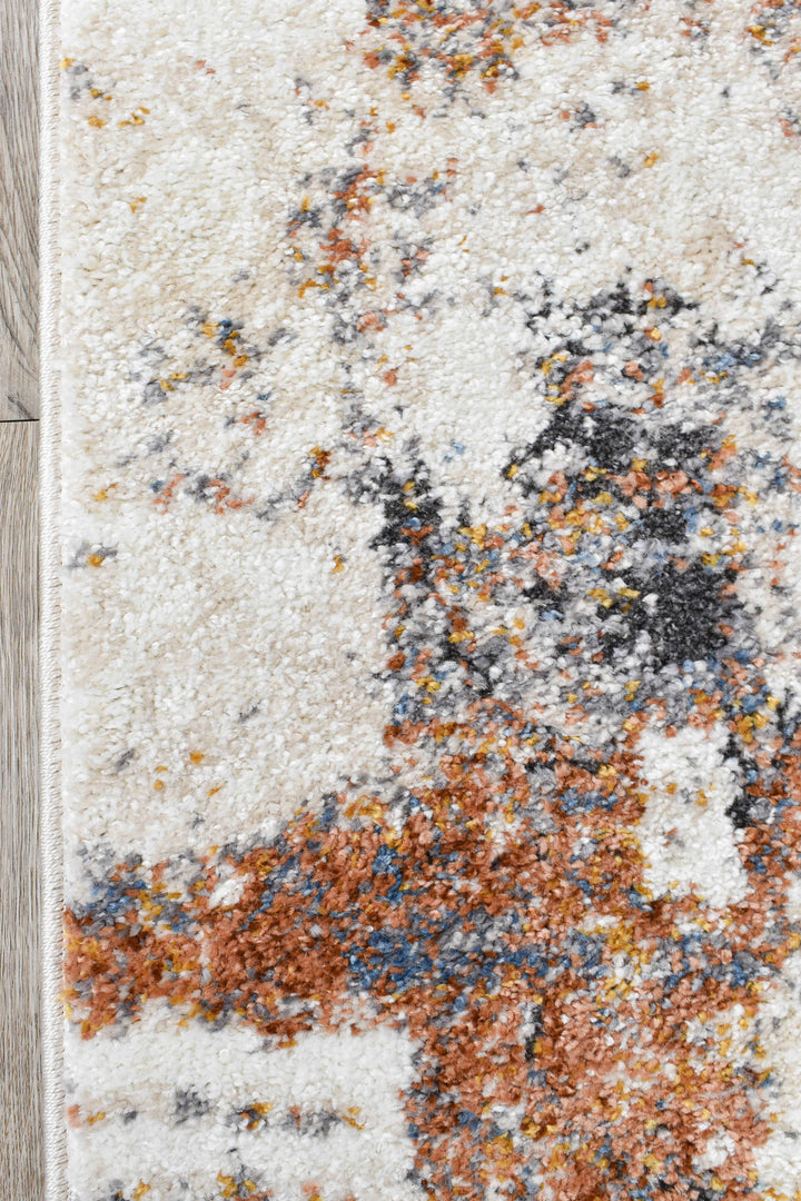 Calypso Glyphs Blue Terracotta Contemporary Modern Rug – Treasures of Turkey Australia
