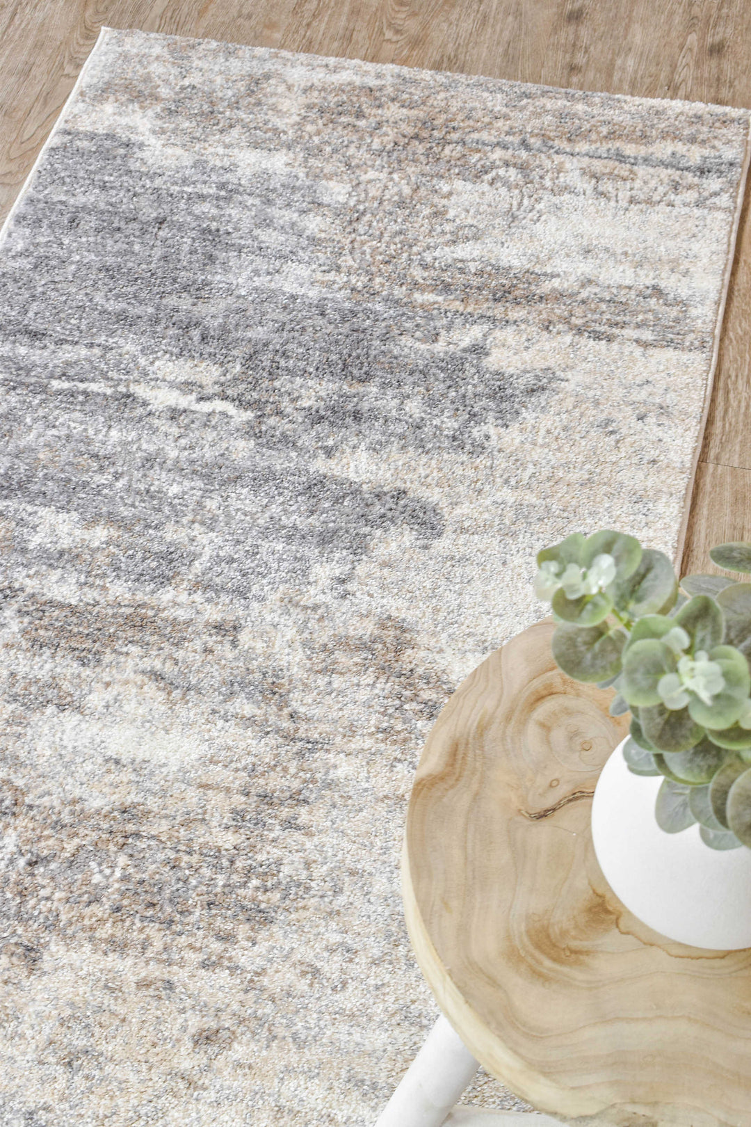 Nebula Glyphs Beige Geometric Modern Rug – Treasures of Turkey Australia