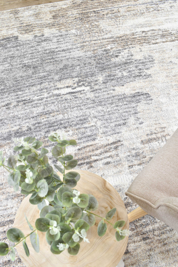 Nebula Glyphs Beige Geometric Modern Rug – Treasures of Turkey Australia