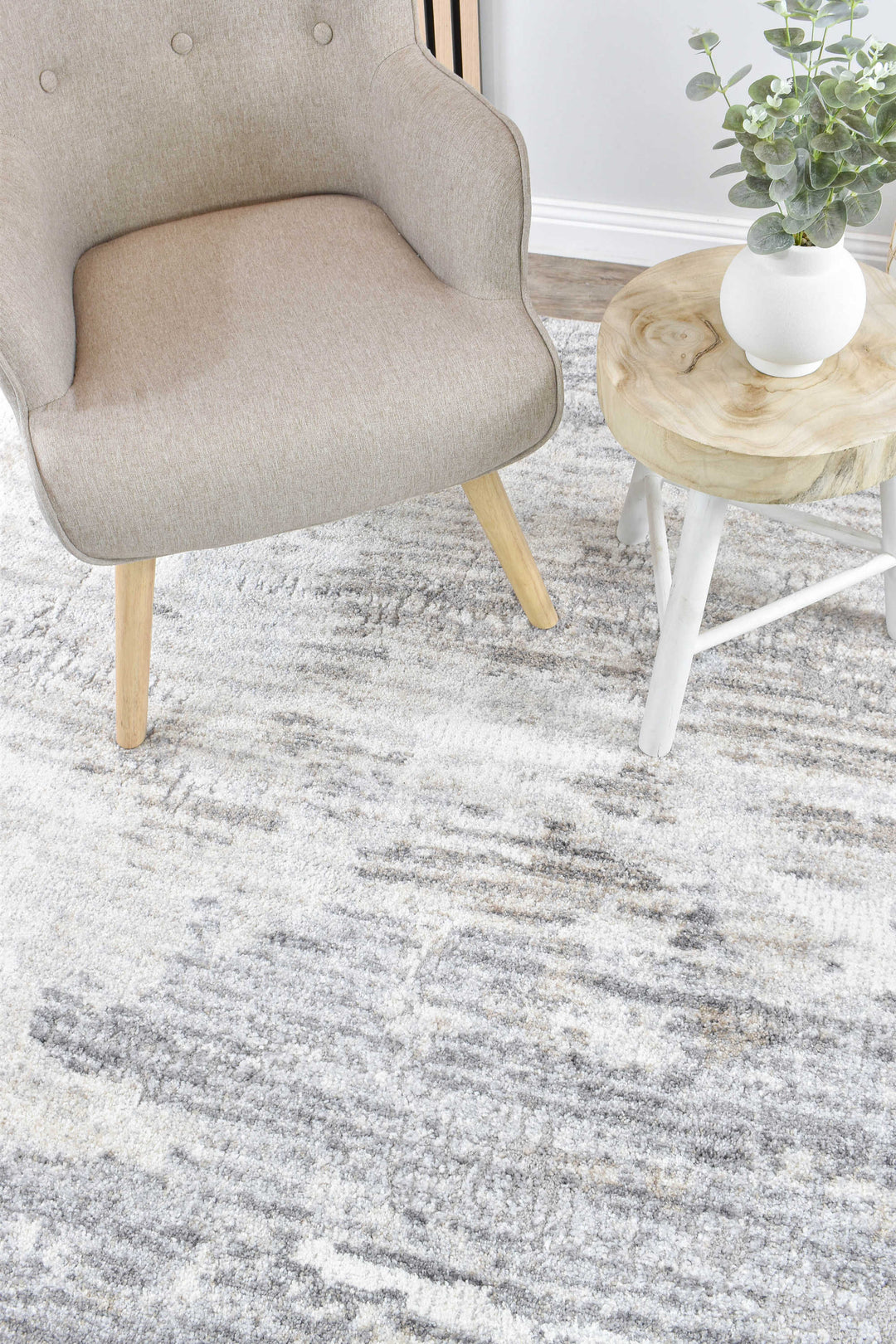 Nebula Glyphs Beige Geometric Modern Rug – Treasures of Turkey Australia
