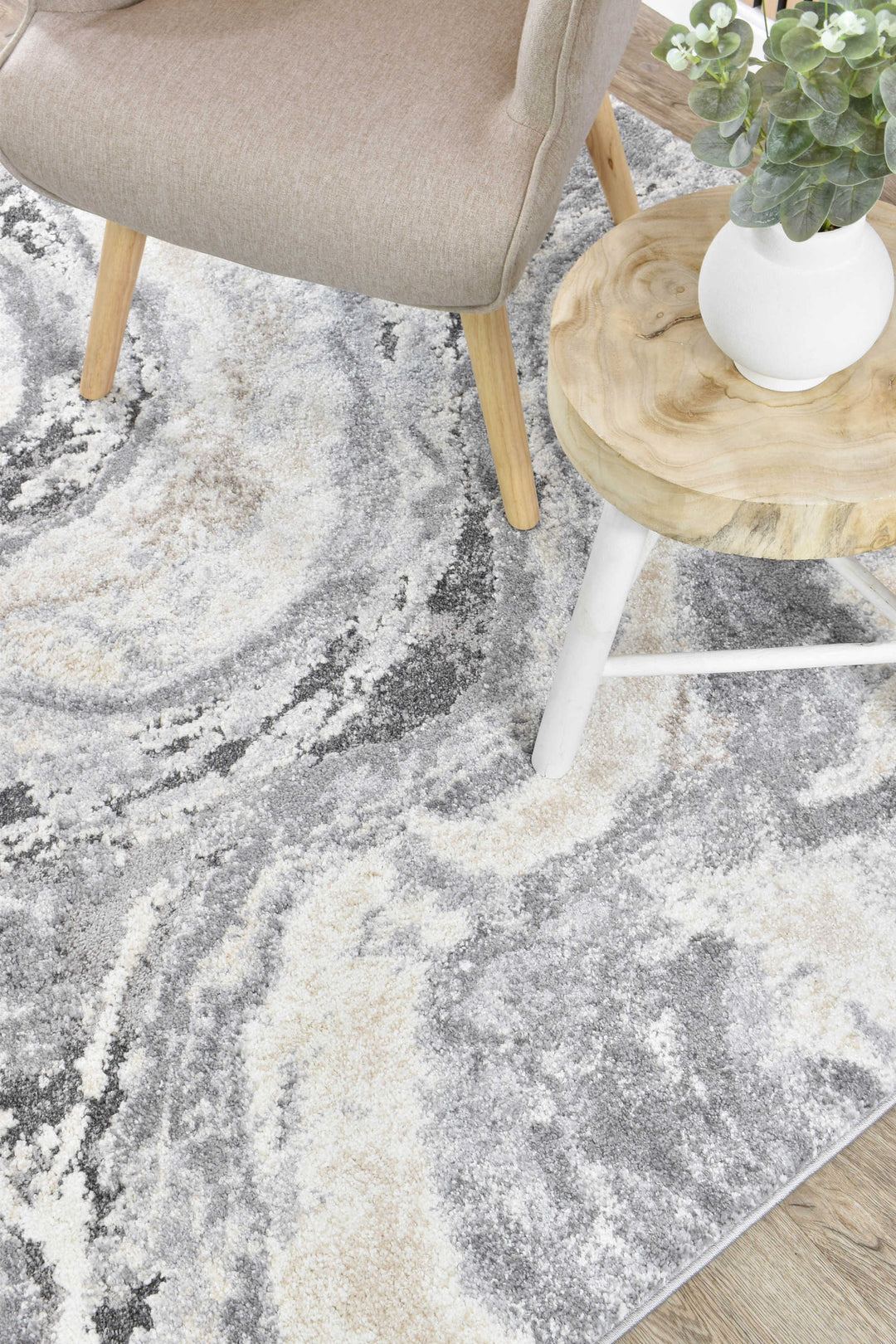 Harmony Haven Neutral Soft Contemporary Modern Rug – Treasures of Turkey Australia
