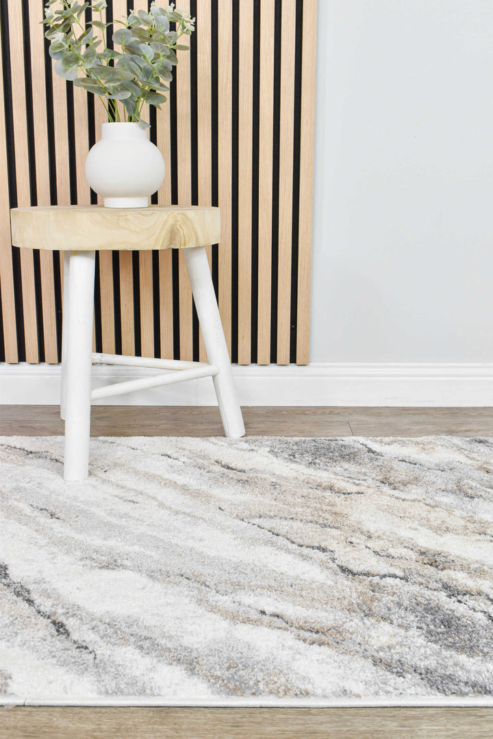 Opulent Radiance Cream Grey Contemporary Modern Rug – Treasures of Turkey Australia