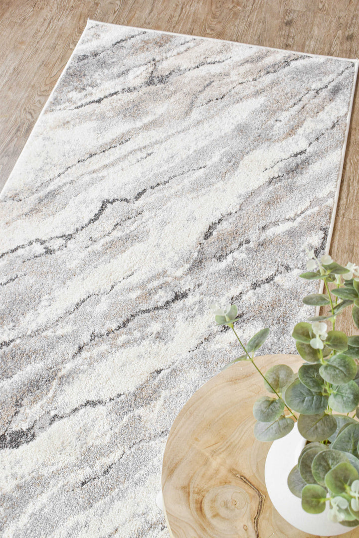 Opulent Radiance Cream Grey Contemporary Modern Rug – Treasures of Turkey Australia