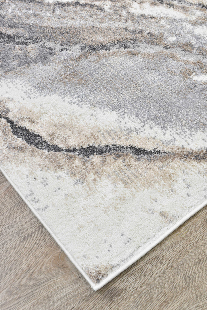 Opulent Radiance Cream Grey Contemporary Modern Rug – Treasures of Turkey Australia