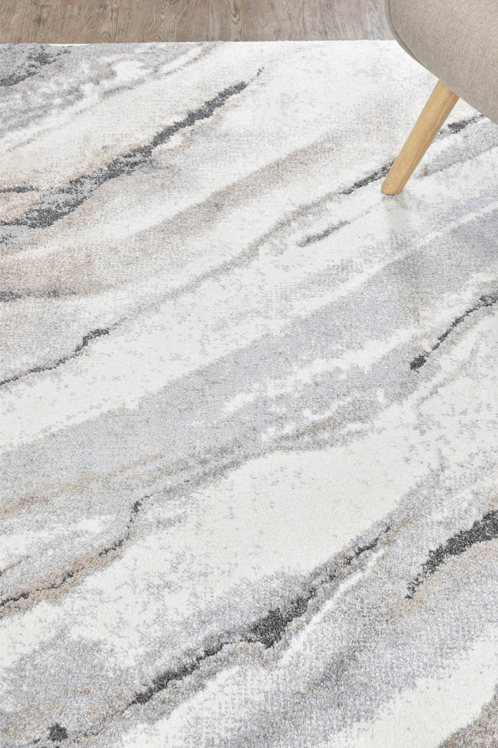 Opulent Radiance Cream Grey Contemporary Modern Rug – Treasures of Turkey Australia