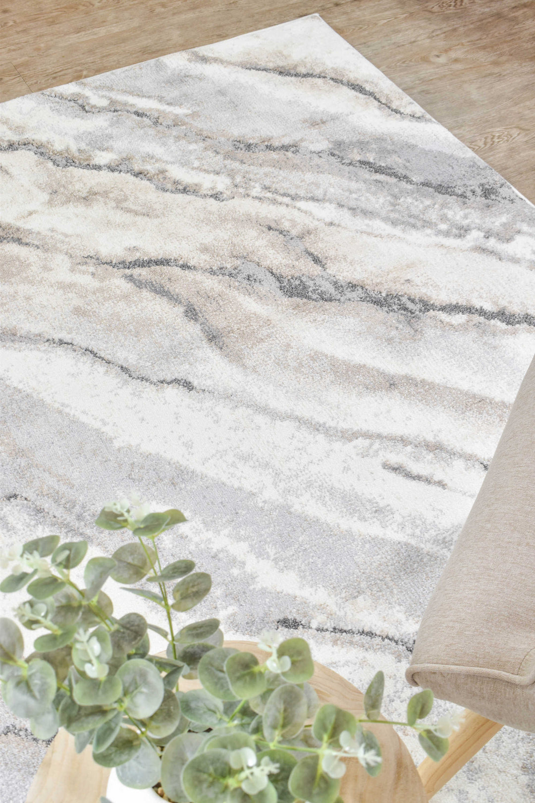 Opulent Radiance Cream Grey Contemporary Modern Rug – Treasures of Turkey Australia