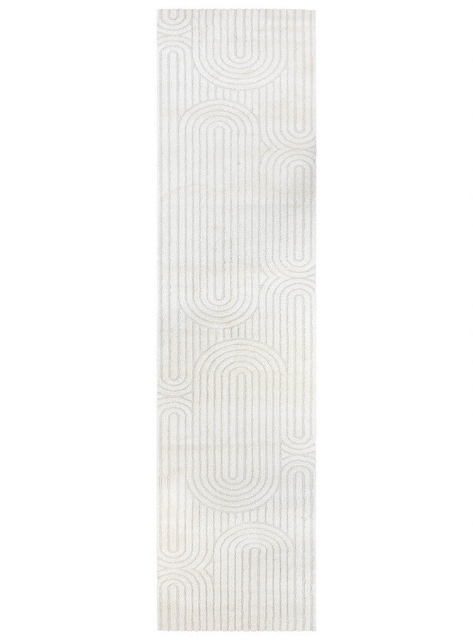 Coco Arch Antique White Modern Rug - Turkish-inspired modern rug from Treasures of Turkey