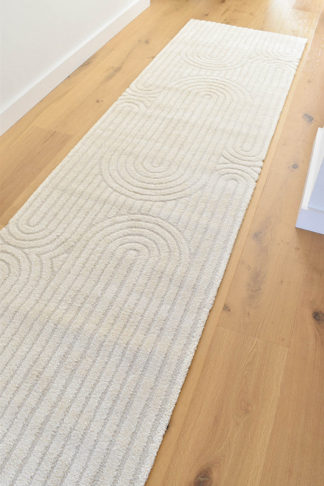Coco Arch Antique White Modern Rug - Turkish-inspired modern rug from Treasures of Turkey
