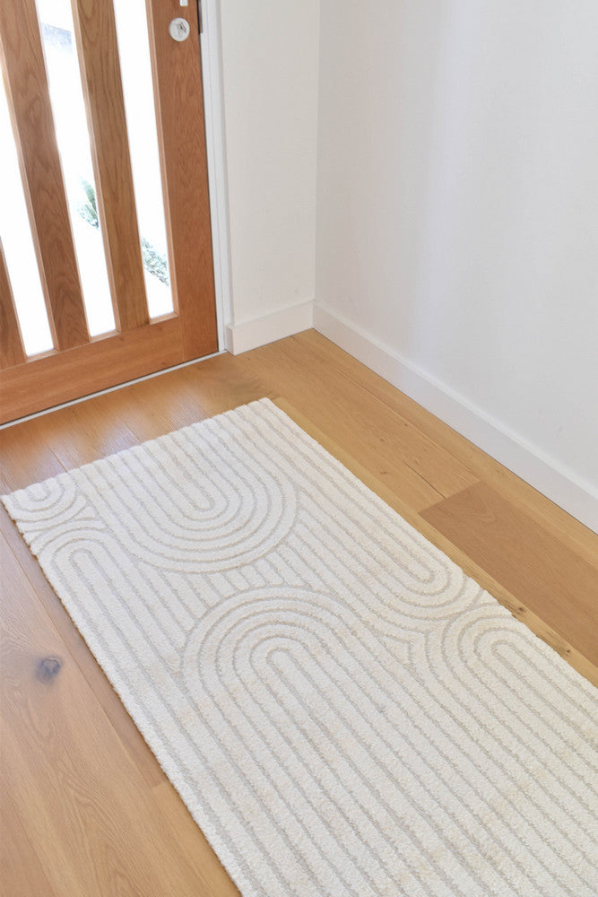 Coco Arch Antique White Modern Rug - Turkish-inspired modern rug from Treasures of Turkey