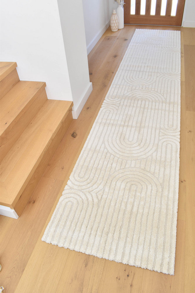 Coco Arch Antique White Modern Rug - Turkish-inspired modern rug from Treasures of Turkey