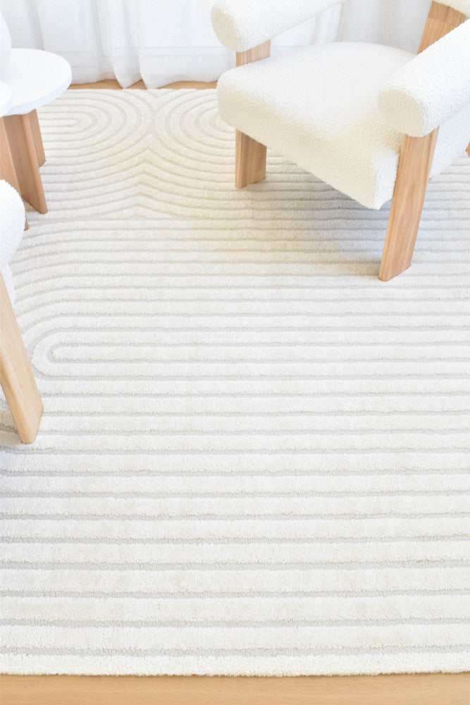 Coco Arch Antique White Modern Rug – Treasures of Turkey