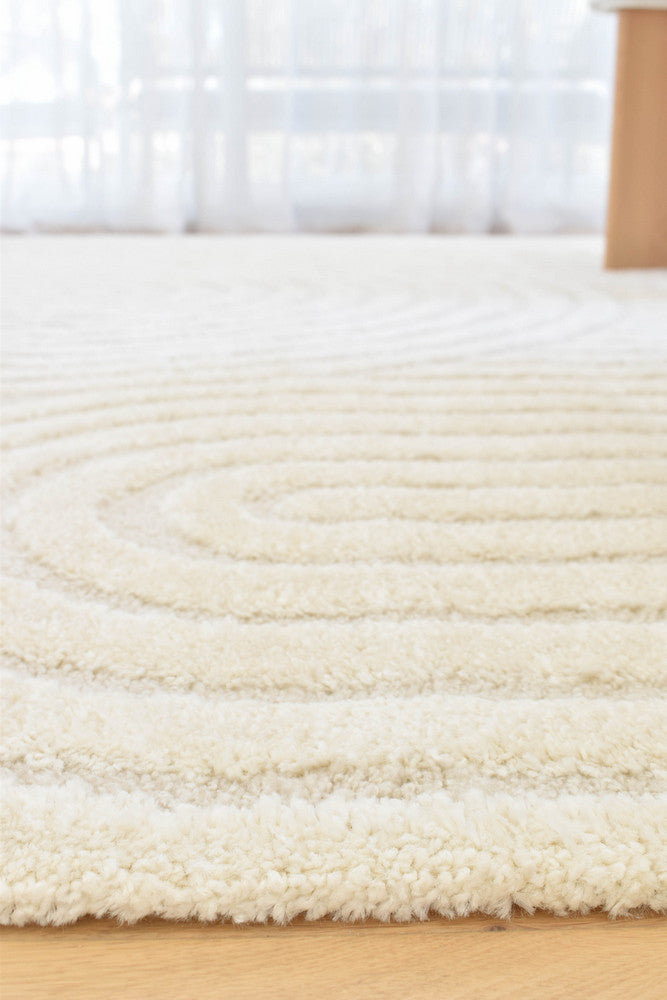 Coco Arch Antique White Modern Rug - Turkish-inspired modern rug from Treasures of Turkey